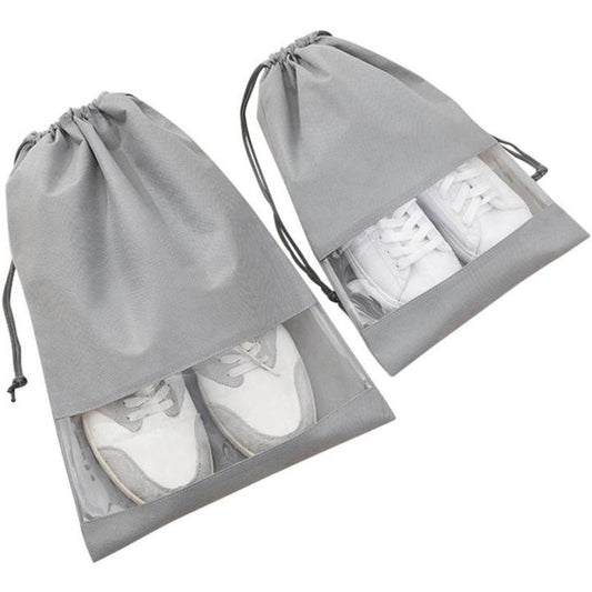 Premium Non-Woven Shoe Organizer Bag with Transparent Window