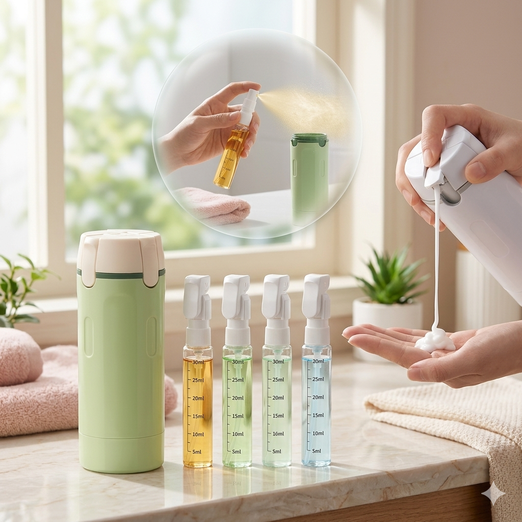 4 in 1 Leak Proof Travel Refillable Bottles